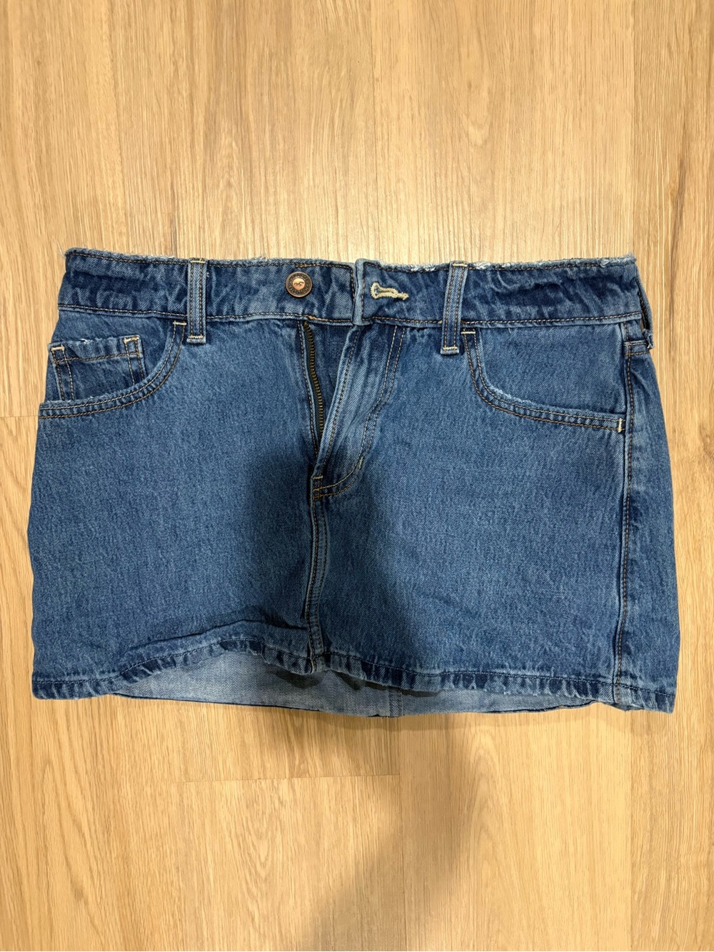 Hollister Blue Denim Mini Skirt